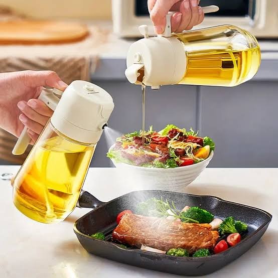 2 in 1 Large Oil Dispenser Bottle | Leakproof Kitchen Oil Jug