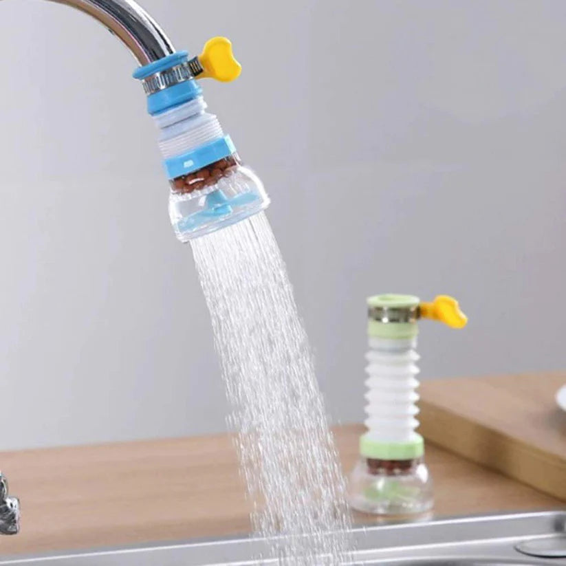 360° Fan Faucet Tap | Splash Proof Water Saving Faucet Extender | Rotating Sink Nozzle Filter Adapter for Kitchen & Bathroom