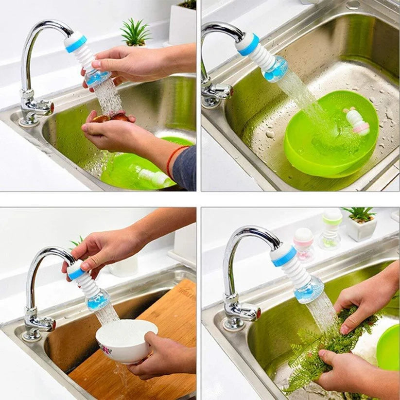 360° Fan Faucet Tap | Splash Proof Water Saving Faucet Extender | Rotating Sink Nozzle Filter Adapter for Kitchen & Bathroom