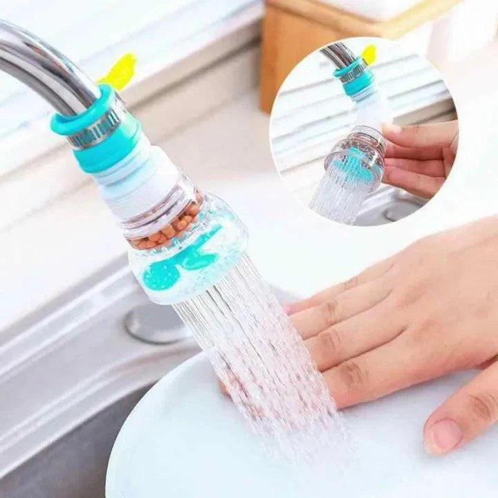360° Fan Faucet Tap | Splash Proof Water Saving Faucet Extender | Rotating Sink Nozzle Filter Adapter for Kitchen & Bathroom