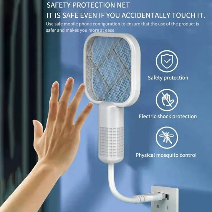 Mini 2-in-1 USB Electric Mosquito Swatter with Bug Zapper Lamp