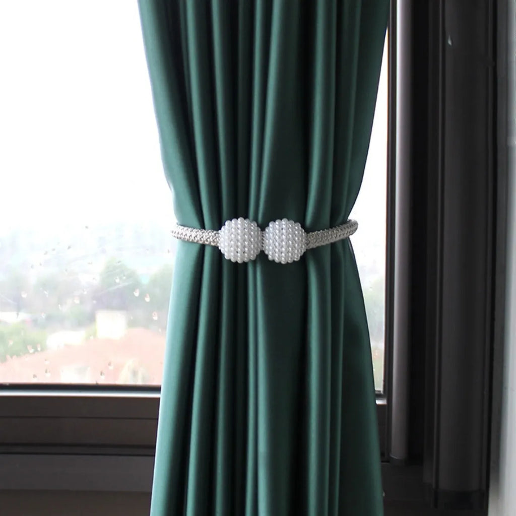 Luxury Magnetic Curtain Tiebacks – Elegant Braided Rope Holdback Clips for Home Curtains