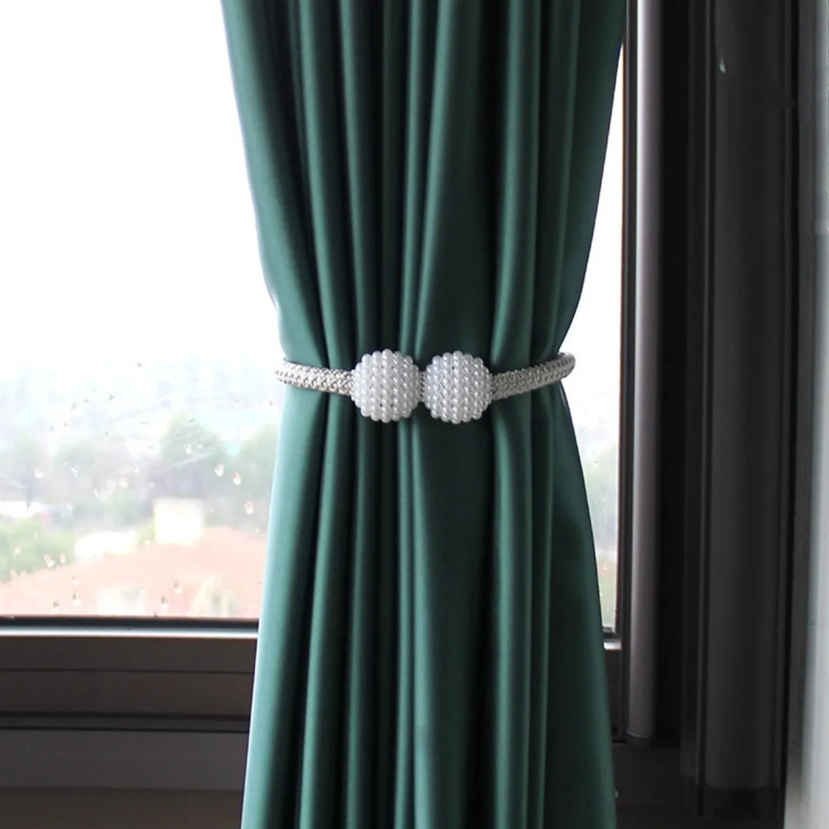 Luxury Magnetic Curtain Tiebacks – Elegant Braided Rope Holdback Clips for Home Curtains