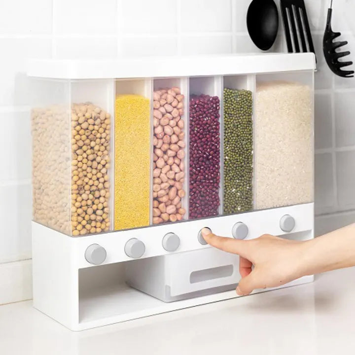 Automatic Rice Dispenser – Large Capacity Airtight Grain Storage Container with Easy Dispensing System for Rice, Lentils, Beans & Cereals | Hygienic Kitchen Organizer