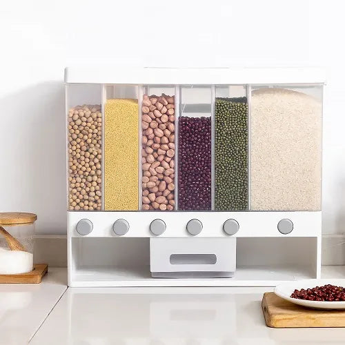 Automatic Rice Dispenser – Large Capacity Airtight Grain Storage Container with Easy Dispensing System for Rice, Lentils, Beans & Cereals | Hygienic Kitchen Organizer