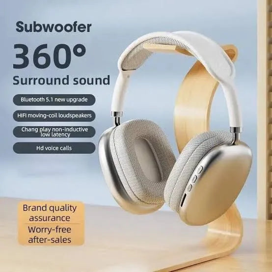 P9 Bluetooth Wireless Headphones | Noise Cancelling Over-Ear Headset with Mic
