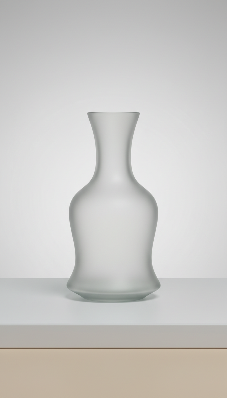 Frost Glass Carafe with Wide Pour