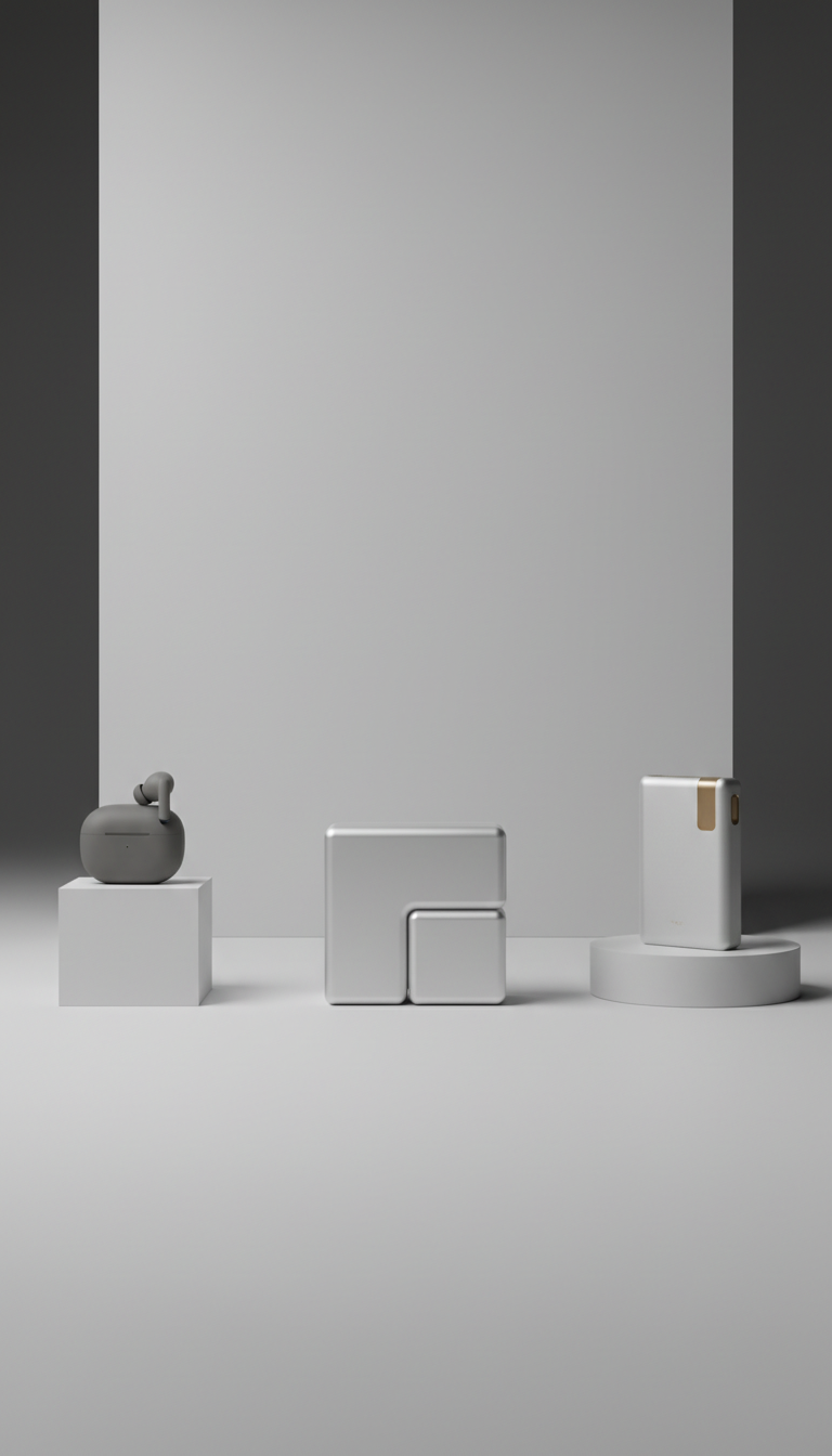 Pale Silver Minimalist Charging Dock