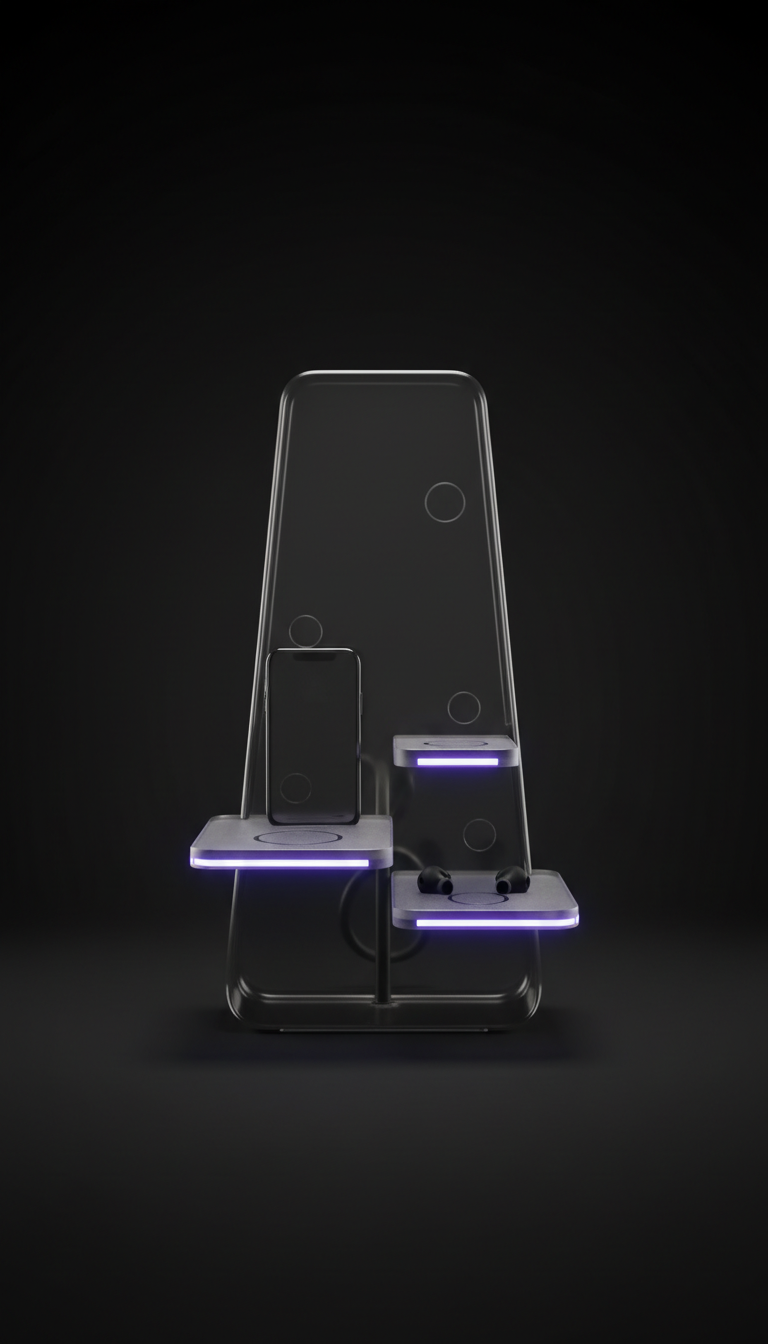 Glass Multi-Device Charging Station
