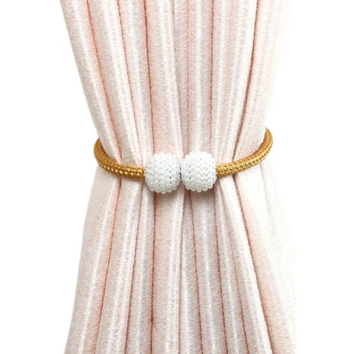 Luxury Magnetic Curtain Tiebacks – Elegant Braided Rope Holdback Clips for Home Curtains
