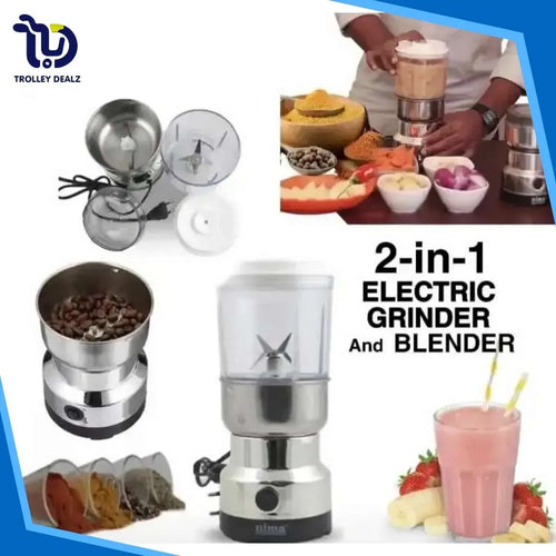 2 In 1 Multifunction Electric Grinder Machine – Coffee Bean, Spice, Dry Fruit & Juicer Blender