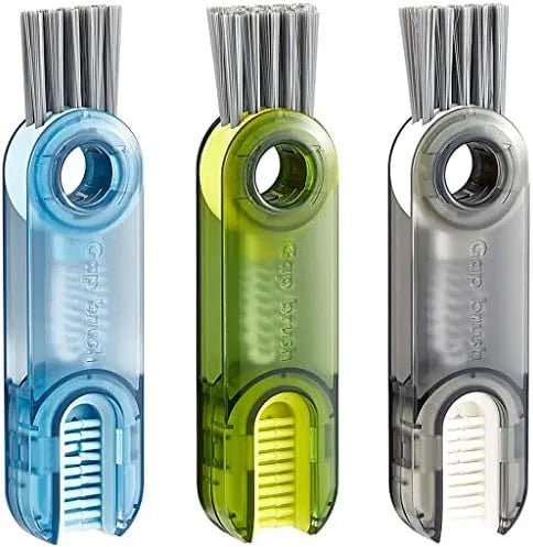 2 Pieces of 3 in 1 Multifunctional Cleaning Brush, Multifunction Cleaning Brush for Water kit Bottle Gap Cleaner Brush, Cup Mouth and Lid Cleaning Brush, Kitchen Cleaning Tool