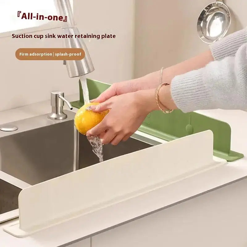 2 Pcs Silicone Kitchen Sink Water Splash Guard