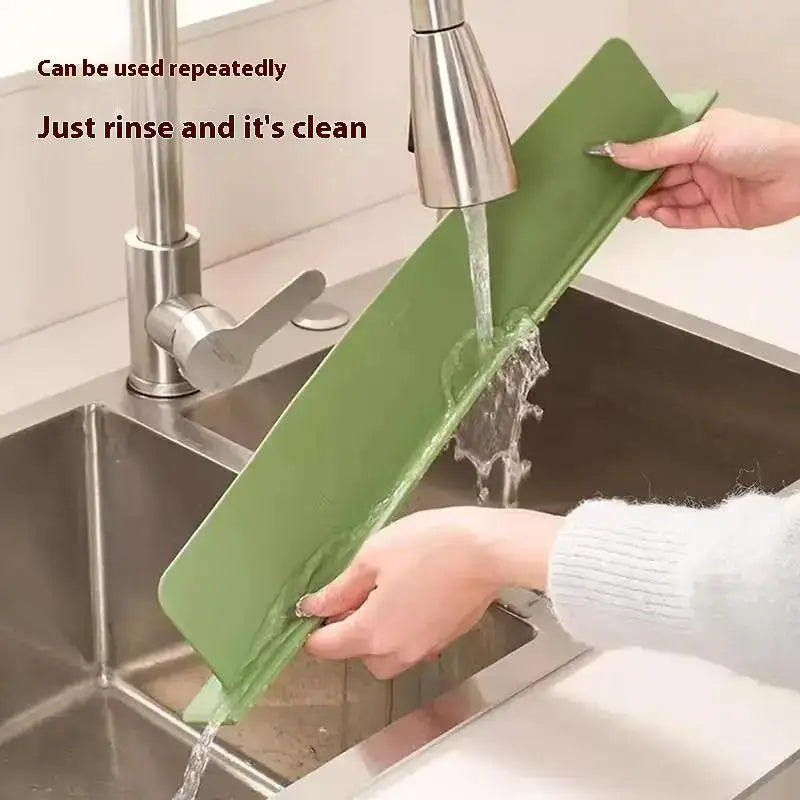 2 Pcs Silicone Kitchen Sink Water Splash Guard