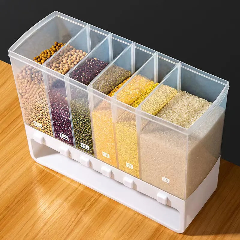 Automatic Rice Dispenser – Large Capacity Airtight Grain Storage Container with Easy Dispensing System for Rice, Lentils, Beans & Cereals | Hygienic Kitchen Organizer
