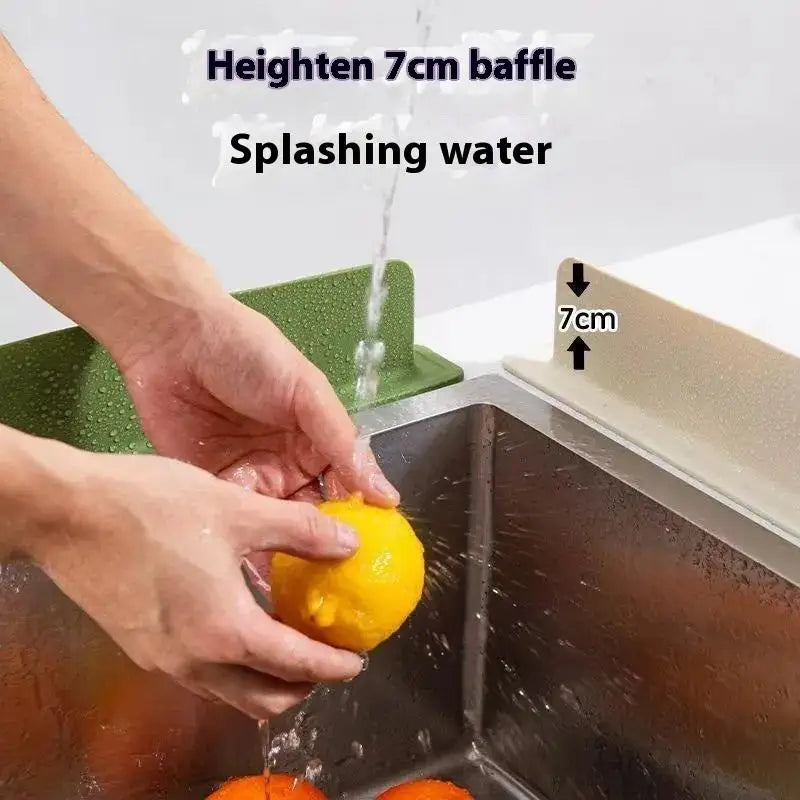 2 Pcs Silicone Kitchen Sink Water Splash Guard