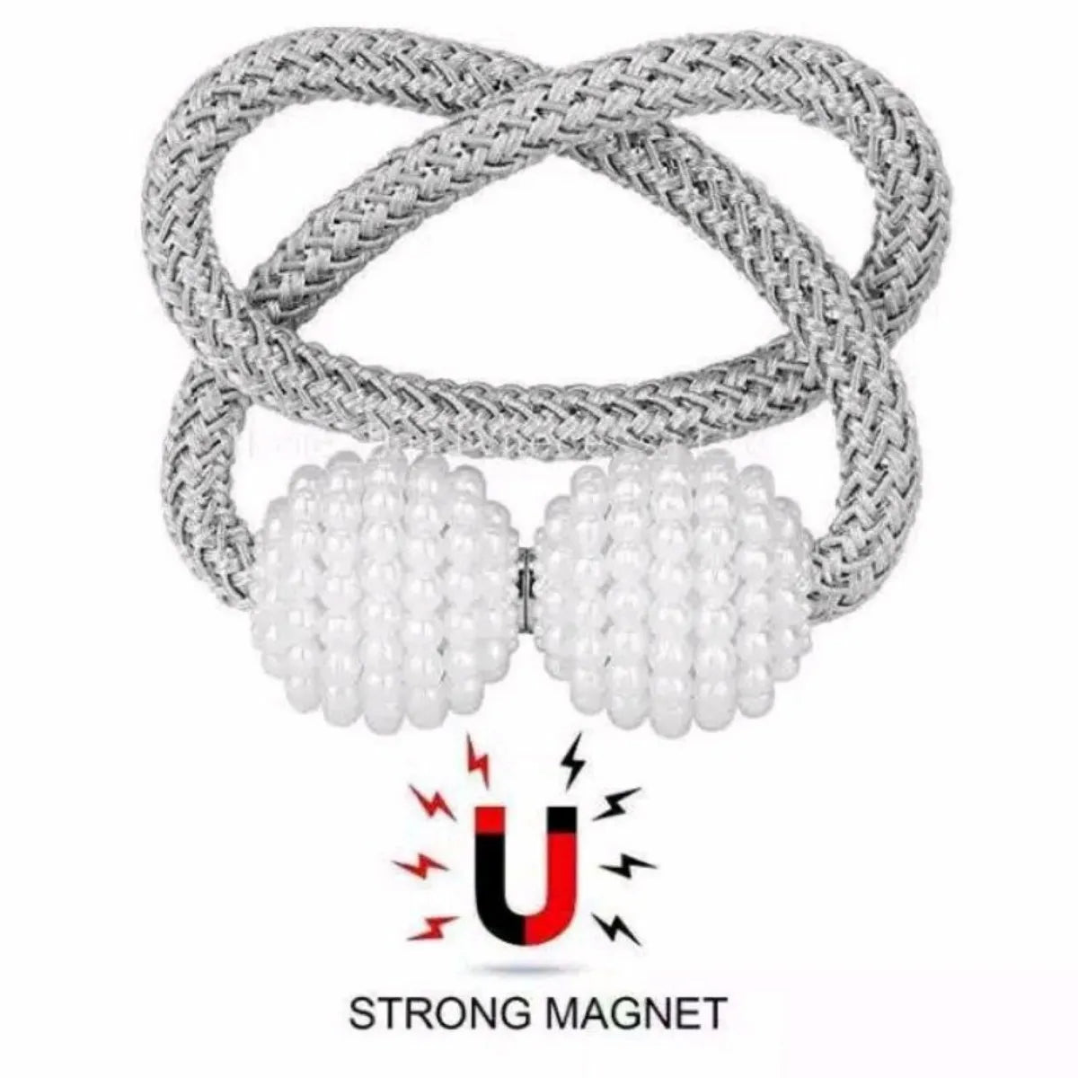Luxury Magnetic Curtain Tiebacks – Elegant Braided Rope Holdback Clips for Home Curtains