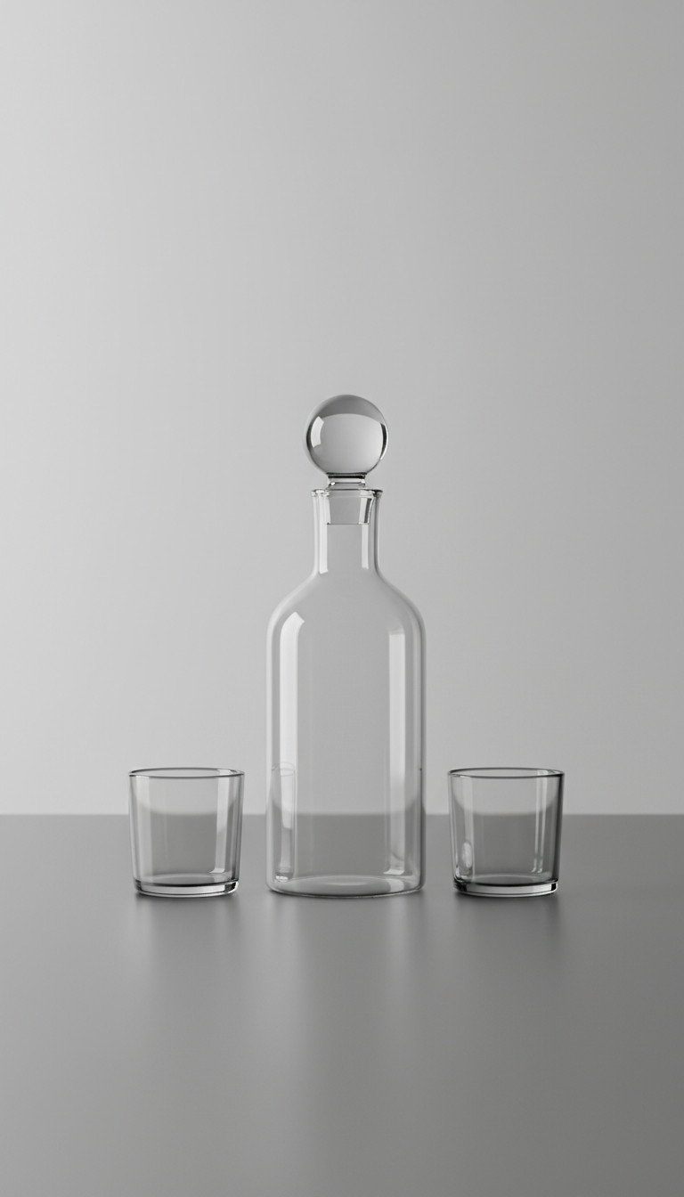Minimalist Glass Carafe Set with Tumbler