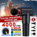 5-in-1 Electric Massage Gun | Deep Tissue Therapy Massager with 6 Speeds & 4 Heads