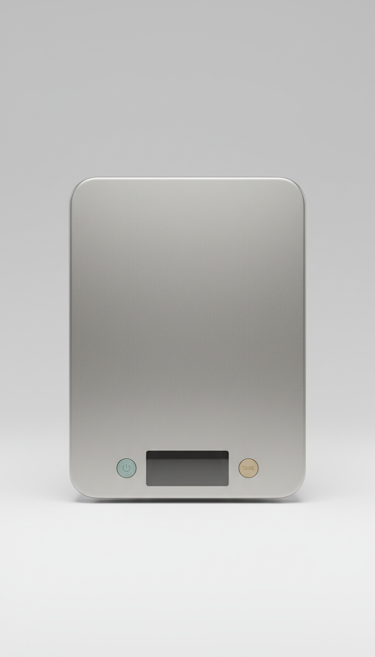 Matte Stainless Steel Kitchen Scale