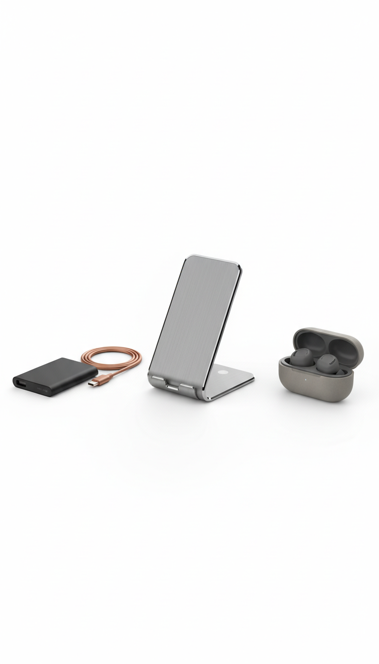Minimalist Tech Accessory Collection Grid