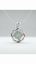 Sculpted Silver Pendant Necklace